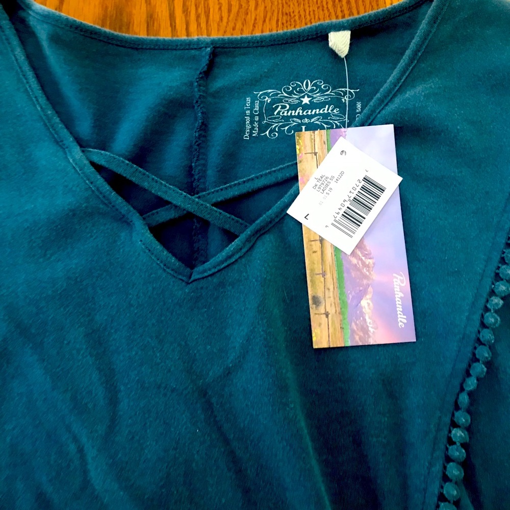 NWT Western wear teal women casual shirt